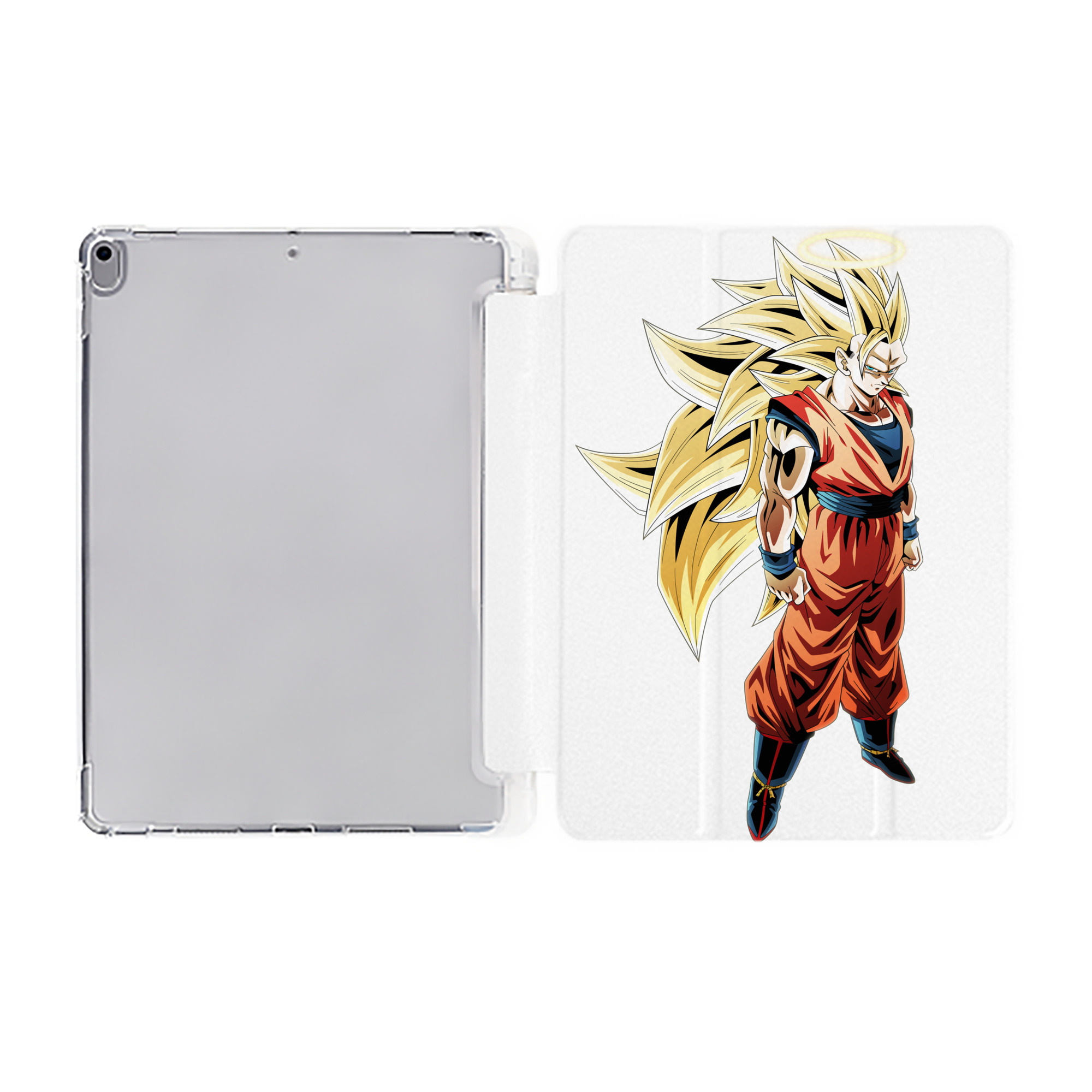（画像用） ドラゴンボール 孫悟空（そん ごくう）Son Goku カカロット DRAGON BALL Kakarotto IPad ケース ペン収納付き 三つ折りスタンド PUレザー×シリコン 対応機種9.5/10.5/10.9インチ